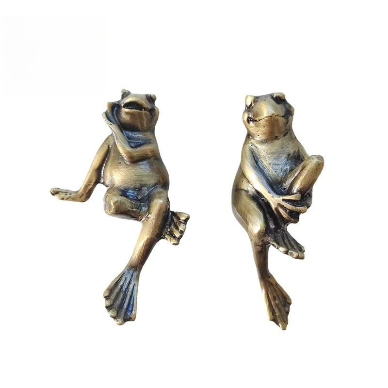 Unique Furniture Hardware - Frog Brass Cabinet Door Knobs Home