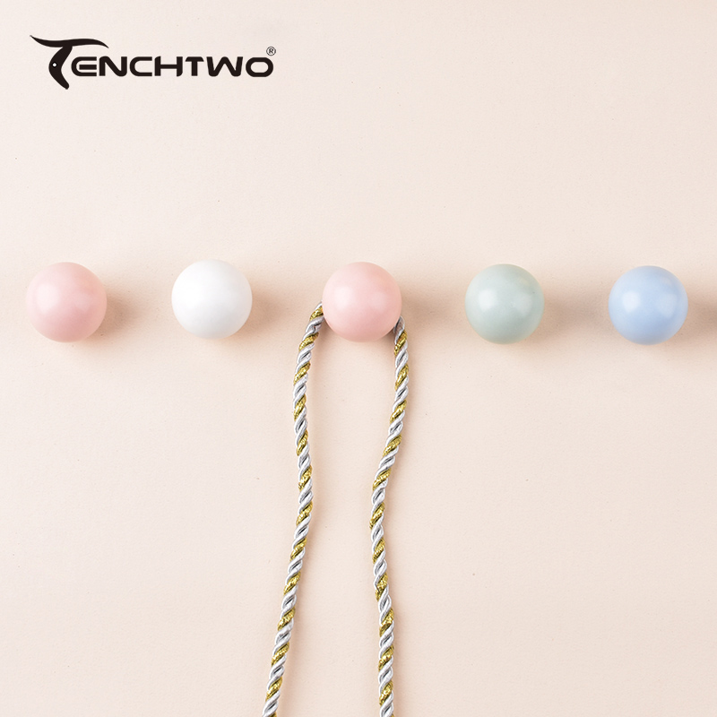 Round Ceramic Hook Clothes Han - Furniture Hardware Pulls ulasan dan harga