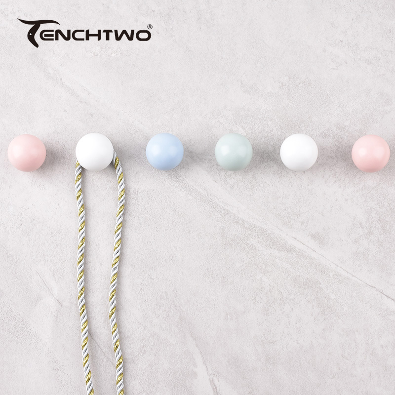 Round Ceramic Hook Clothes Han - Furniture Hardware Pulls ulasan dan harga