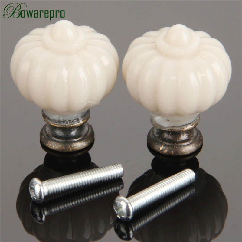 1Pc Acrylic Ivory White Pumpki - Furniture Hardware Pulls ulasan dan harga