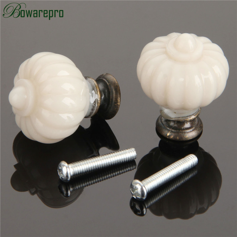1Pc Acrylic Ivory White Pumpki - Furniture Hardware Pulls ulasan dan harga