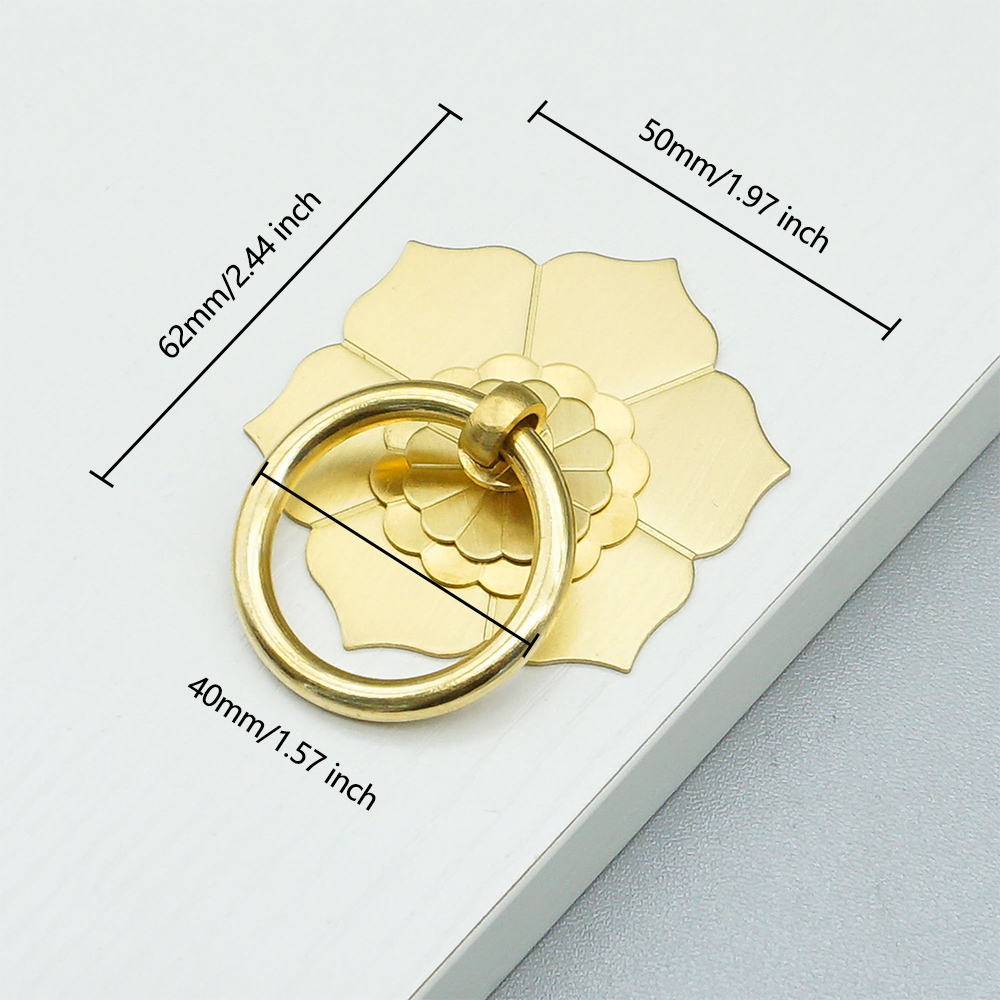 Floral Brass Cabinet Door Knob - Unique Furniture Hardware ulasan dan harga