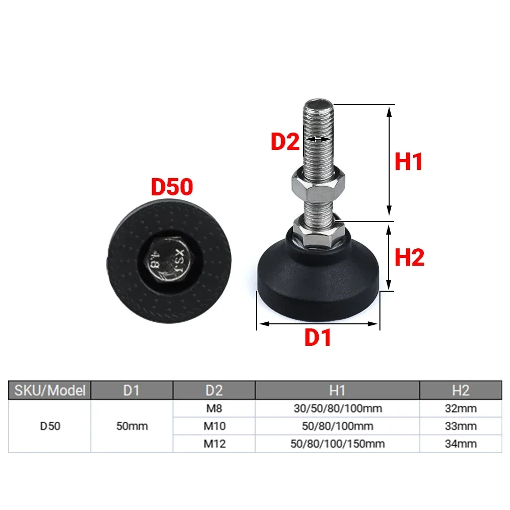 4Pcs/Lot Adjustable Lathe Leg  - Furniture Leg Set ulasan dan harga