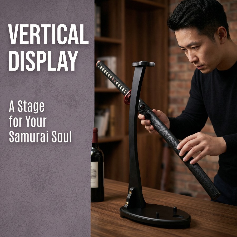Vertical Katana Stand Sword Sh - Shelf Bracket Pair ulasan dan harga