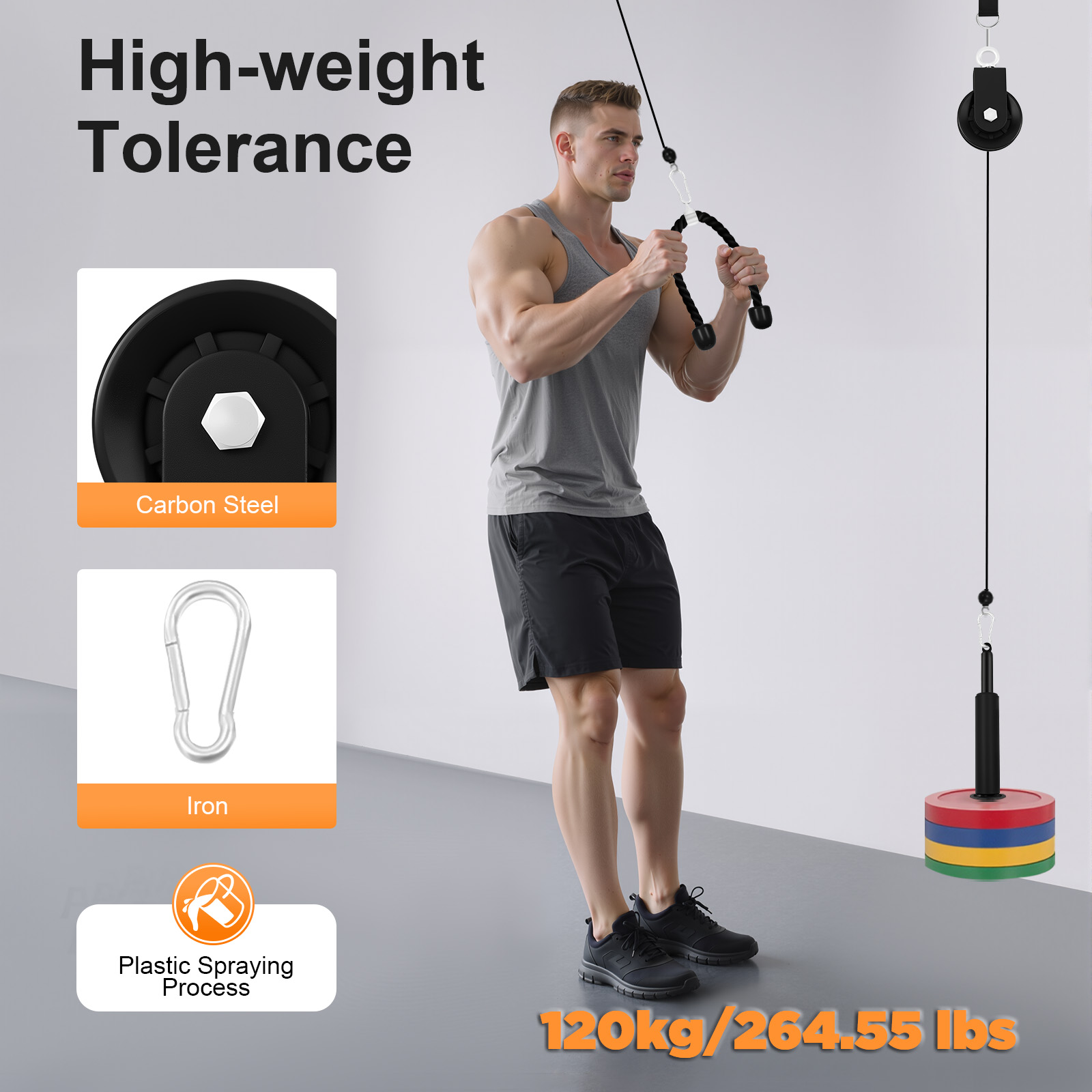 120kg Cable Pull Fitness Syste - Furniture Leg Set ulasan dan harga