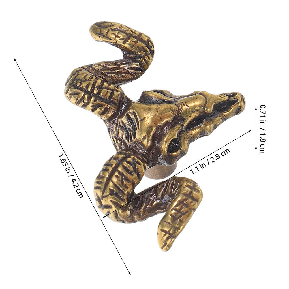 2Pcs Brass Drawer Knobs Goat H - Unique Furniture Hardware ulasan dan harga