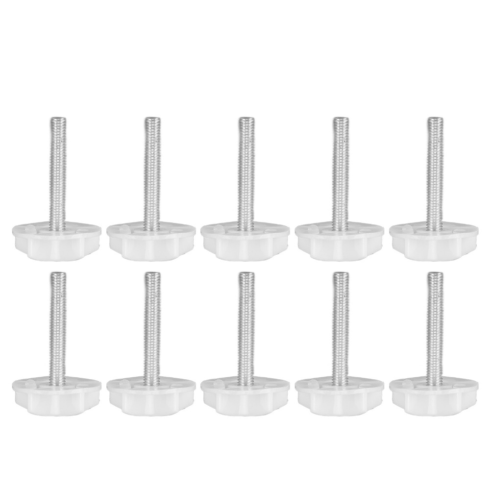 10Pcs White Screw Adjustable F - Furniture Leveling Hardware ulasan dan harga
