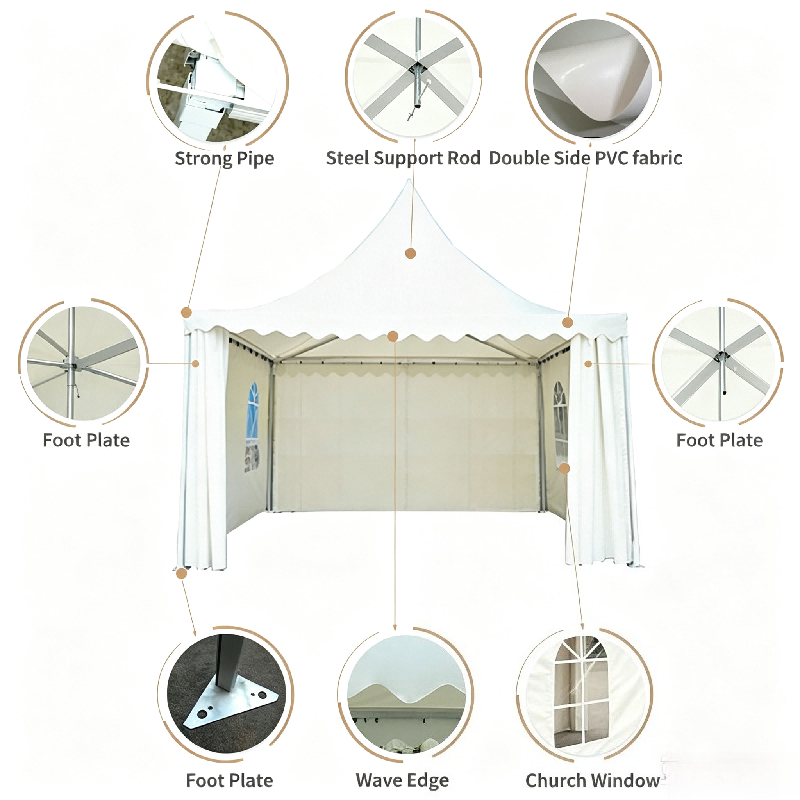 Customizable White Pagoda Tent - Furniture Leg Set ulasan dan harga